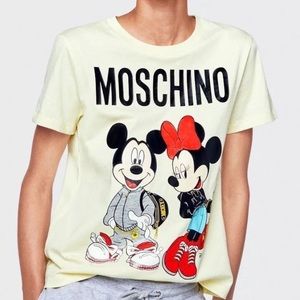 NEW MOSCHINO H&M T SHIRT MICKEY MINNIE SIZE:M